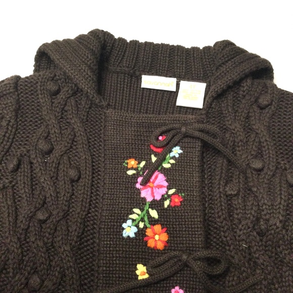 Savannah Flowers embroidered Knitted Toddler Cardigan. - Picture 12 of 12